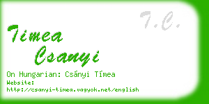 timea csanyi business card
